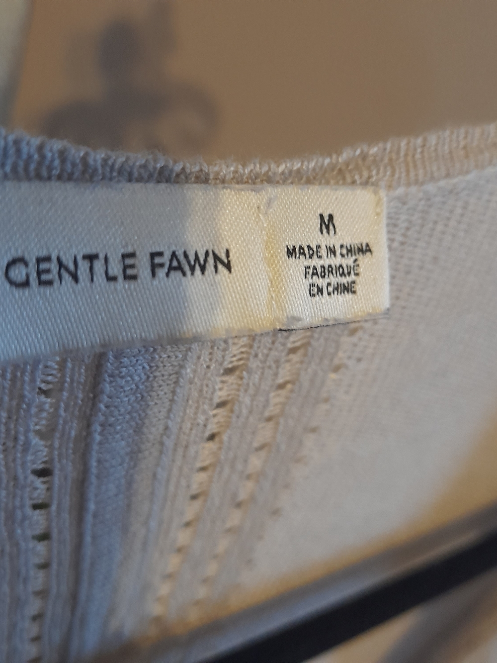 Gentle Fawn Light Gray Striped Open Front Cardigan - Picture 3 of 7